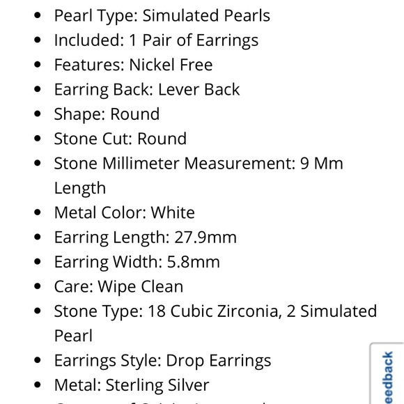 Silver Treasures sterling silver cubic zirconia stimulated pearl drop earrings - Picture 8 of 9